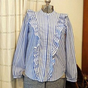 madewell memento ruffle sleeve top